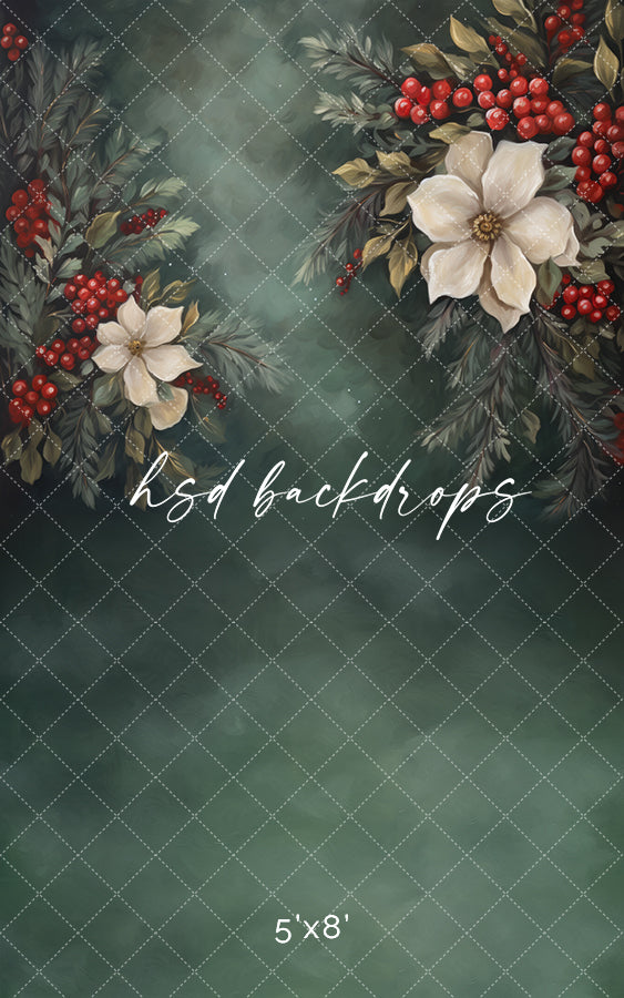 Berry Merry Blooms - HSD Photography Backdrops 