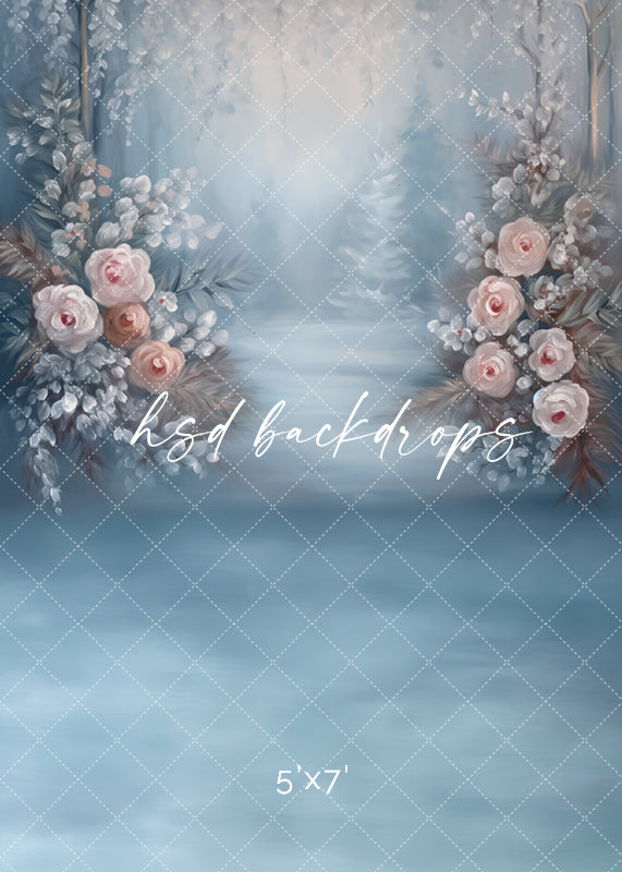 Wild Winter Roses - HSD Photography Backdrops 