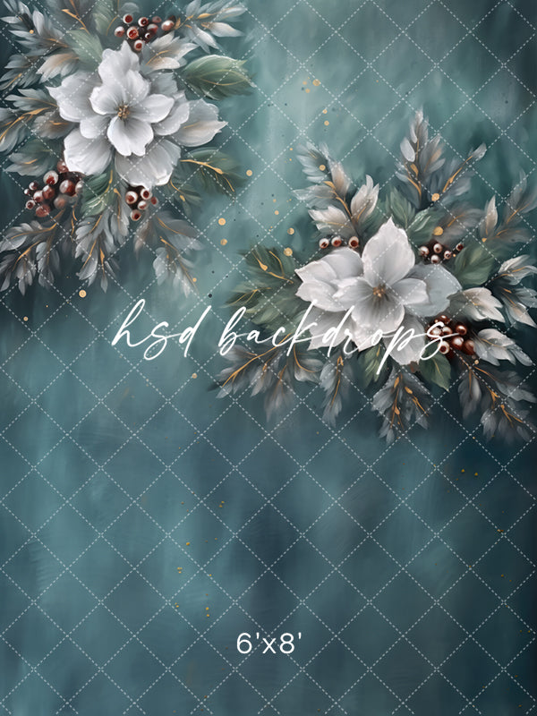 Wondrous Winter Flowers - HSD Photography Backdrops 