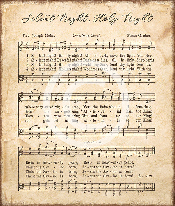 Christmas Hymn Wall Hangings - HSD Photography Backdrops 