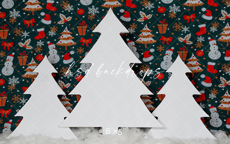 Christmas Tree Cutouts - HSD Photography Backdrops 