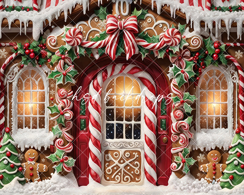 Jolly Gingerbread Men Christmas Photo Background