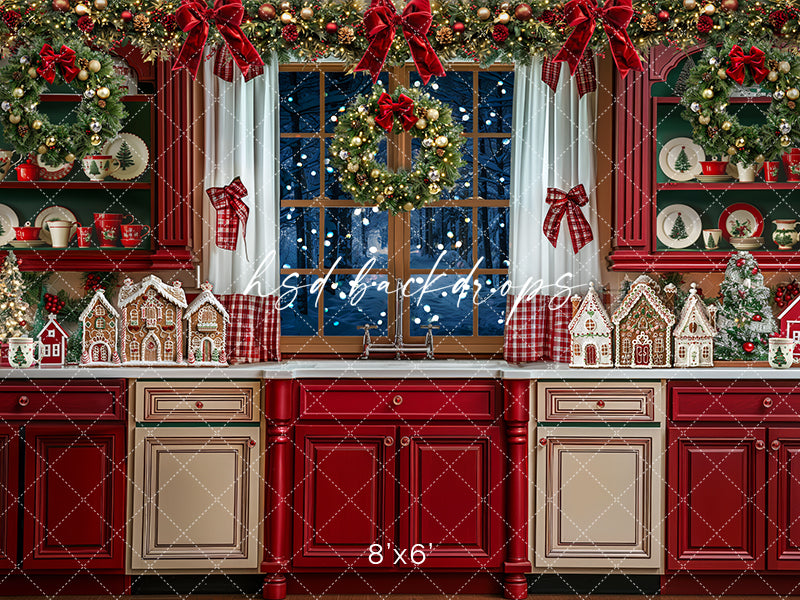 Festive Christmas Kitchen Backdrop for Photography – HSD Photography ...