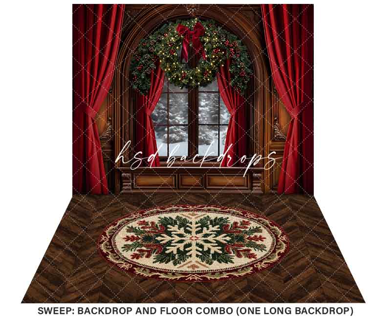 Grand Christmas Window (sweep options) - HSD Photography Backdrops 