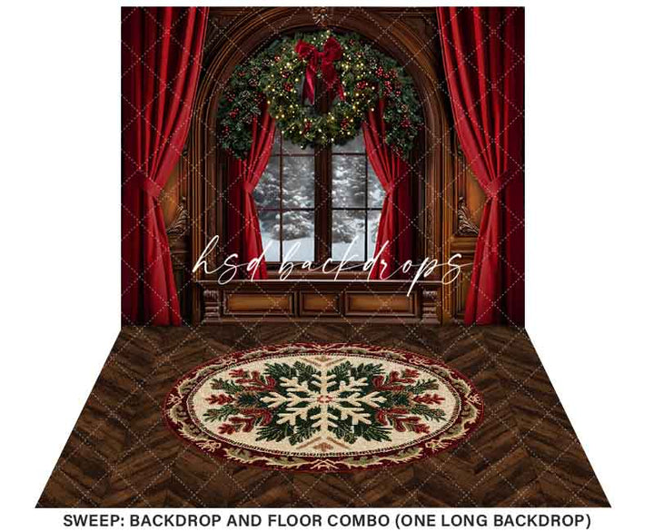 Grand Christmas Window (sweep options) - HSD Photography Backdrops 