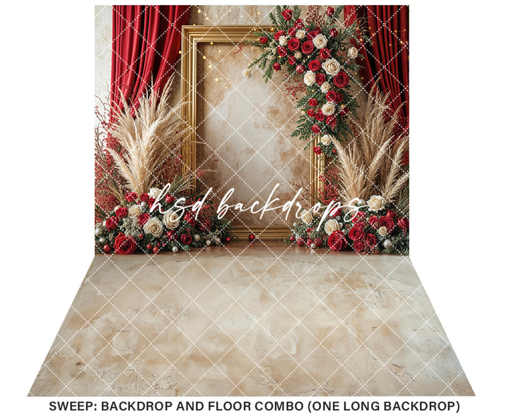 Christmas Floral Frame (sweep options)