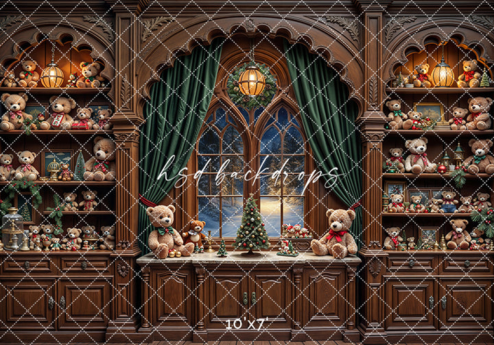 Christmas Bear Workshop Window (sweep options)