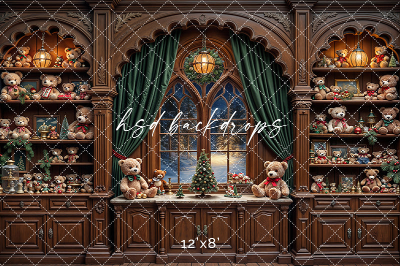 Christmas Bear Workshop Window (sweep options)