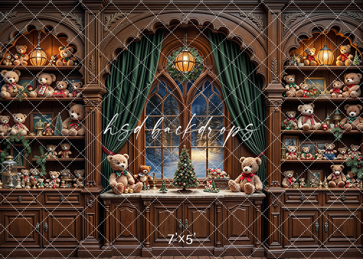 Christmas Bear Workshop Window (sweep options)