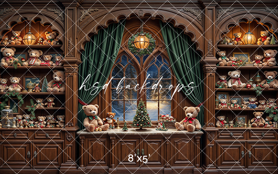 Christmas Bear Workshop Window (sweep options)