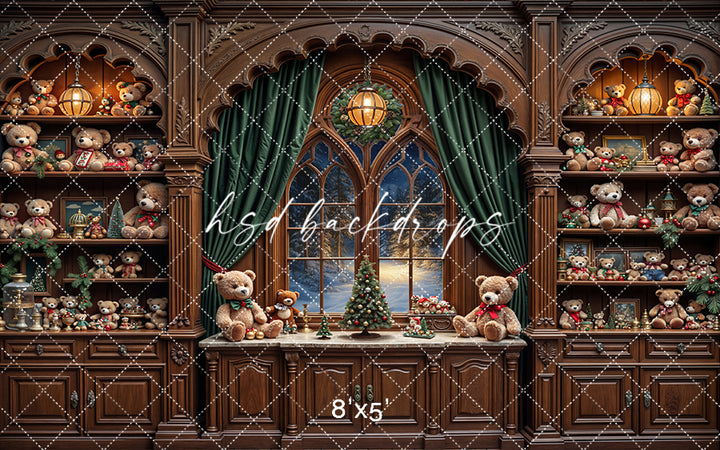 Christmas Bear Workshop Window (sweep options)