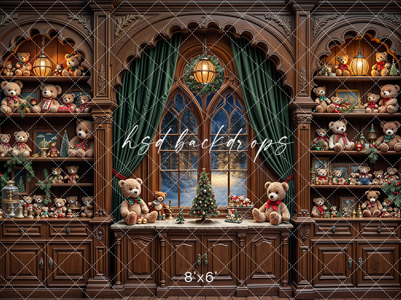 Christmas Bear Workshop Window (sweep options)