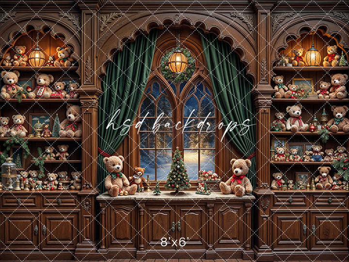 Christmas Bear Workshop Window (sweep options)