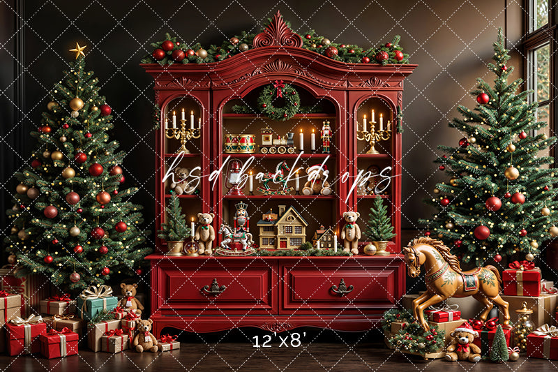 Red Christmas Cabinet (sweep options)