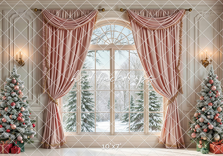Ballerina Pink Christmas Window (sweep options)