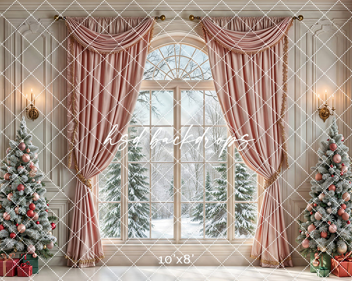 Ballerina Pink Christmas Window (sweep options)
