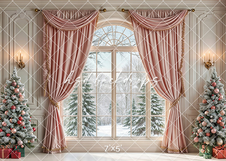 Ballerina Pink Christmas Window (sweep options)