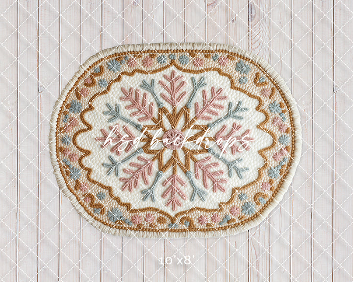 Frosted Needlework Rug Floor Mat