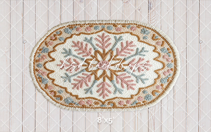 Frosted Needlework Rug Floor Mat