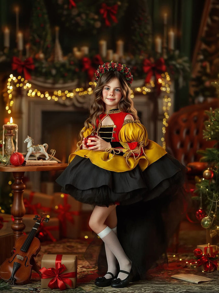 Festive Fireside Fireplace - Christmas Photo Backdrop (sweep options)