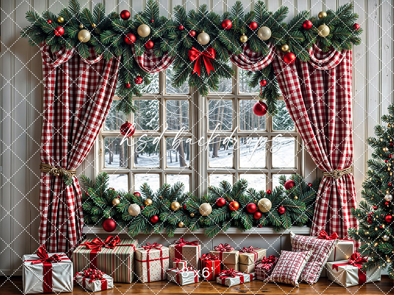 Gingham & Garland Window (sweep options)