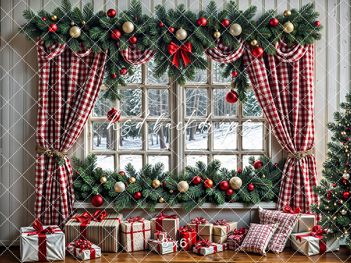 Gingham & Garland Window (sweep options)