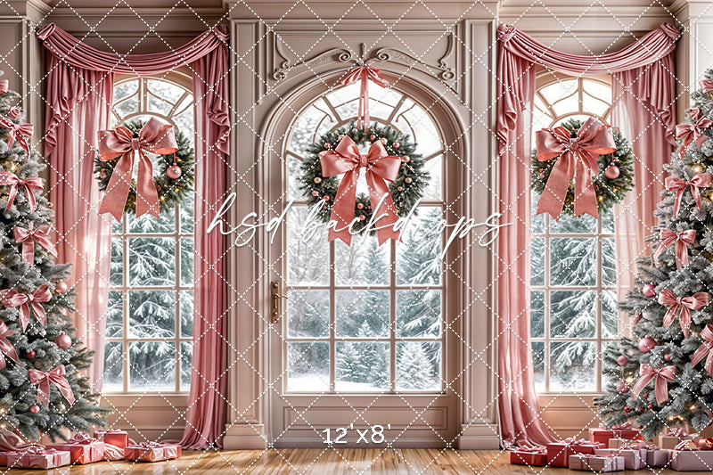 Pink Christmas Waltz Window (sweep options)