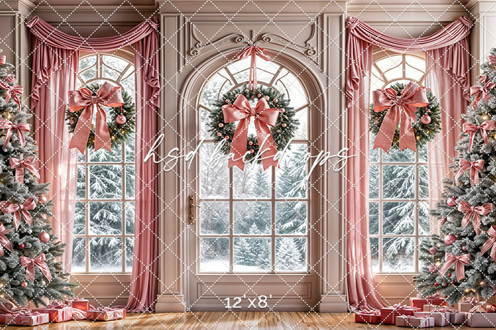 Pink Christmas Waltz Window (sweep options)
