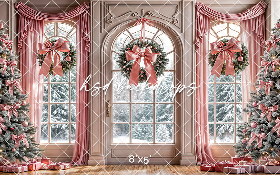 Pink Christmas Waltz Window (sweep options)