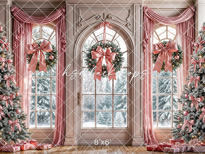 Pink Christmas Waltz Window (sweep options)