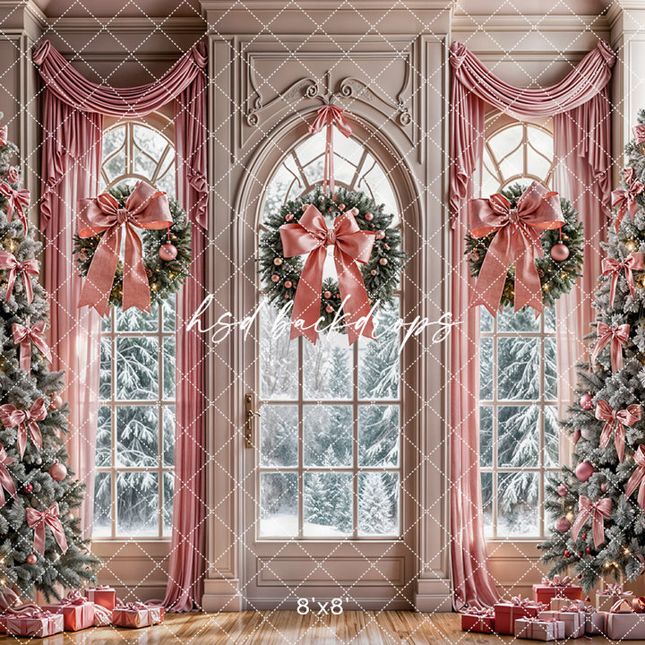 Pink Christmas Waltz Window (sweep options)