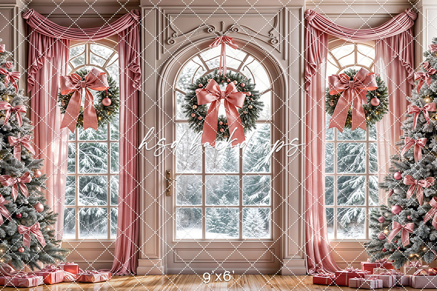 Pink Christmas Waltz Window (sweep options)