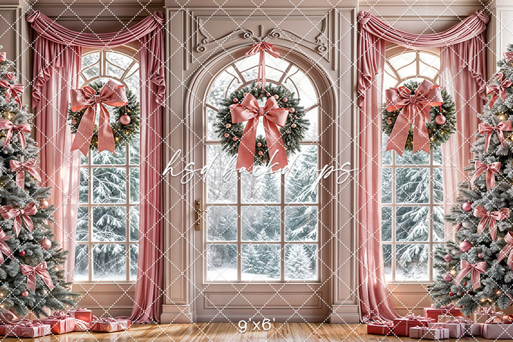 Pink Christmas Waltz Window (sweep options)
