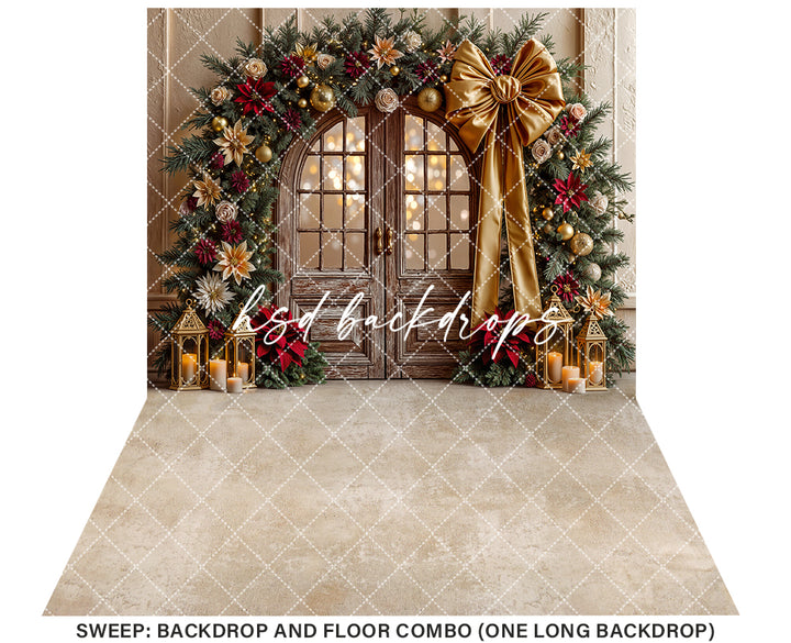 Golden Bow Garland Door (sweep options)