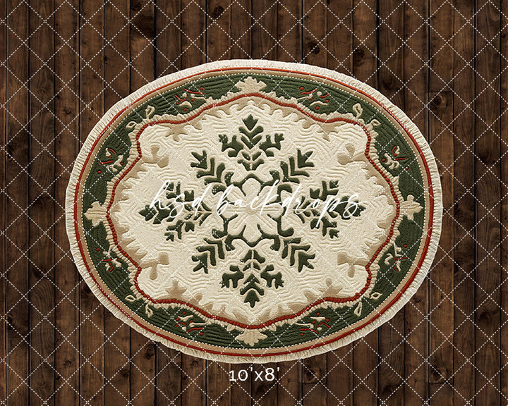 Evergreen Snowflake Rug