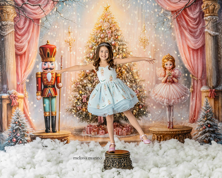 Nutcracker Ballet Dreams * Christmas Portrait Backdrop (sweep options)