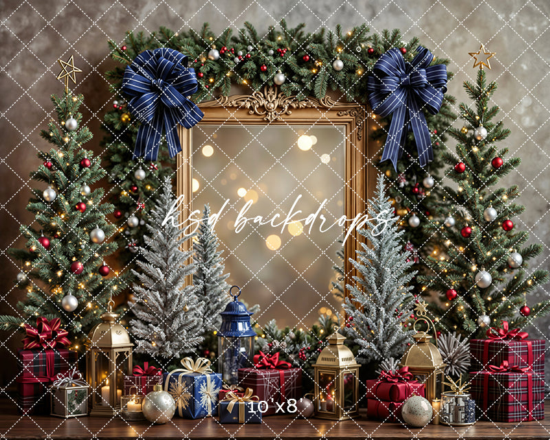 Navy Noel Gilded Frame (sweep options)