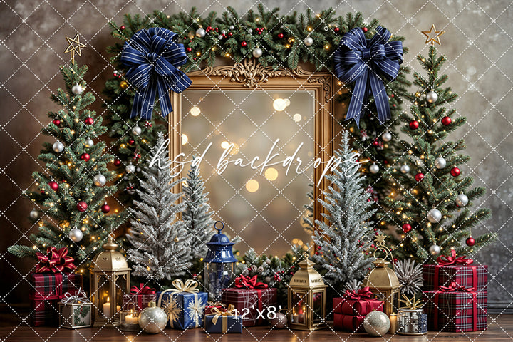 Navy Noel Gilded Frame (sweep options)