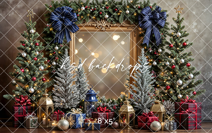 Navy Noel Gilded Frame (sweep options)