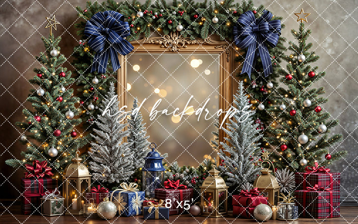 Navy Noel Gilded Frame (sweep options)