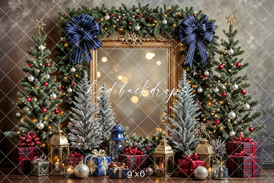Navy Noel Gilded Frame (sweep options)