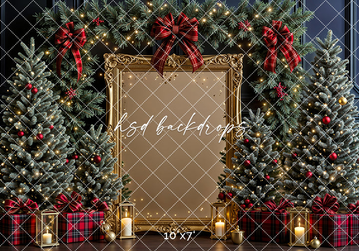 Plaid Tidings Gilded Frame (sweep options)