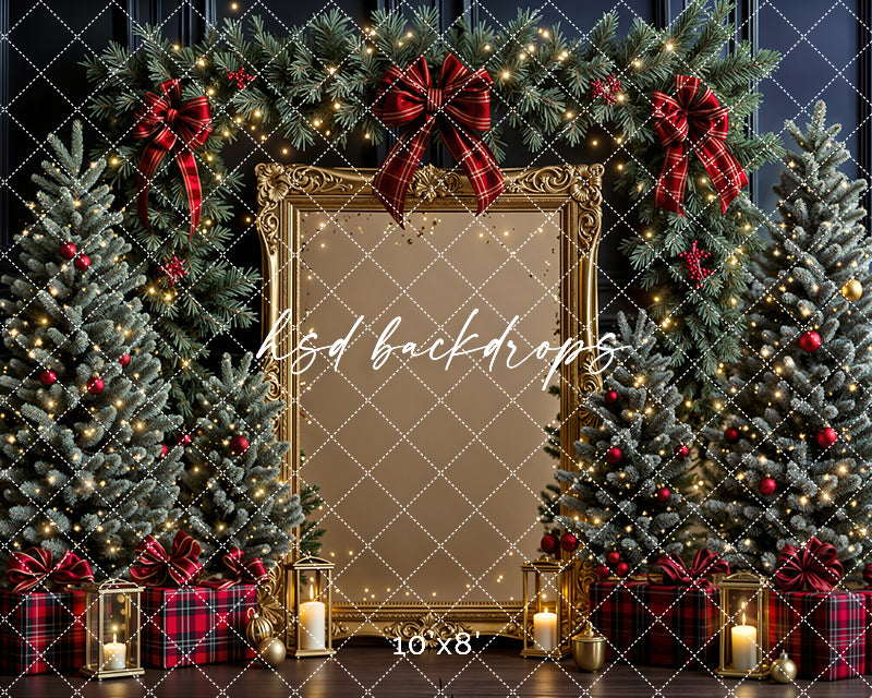 Plaid Tidings Gilded Frame (sweep options)