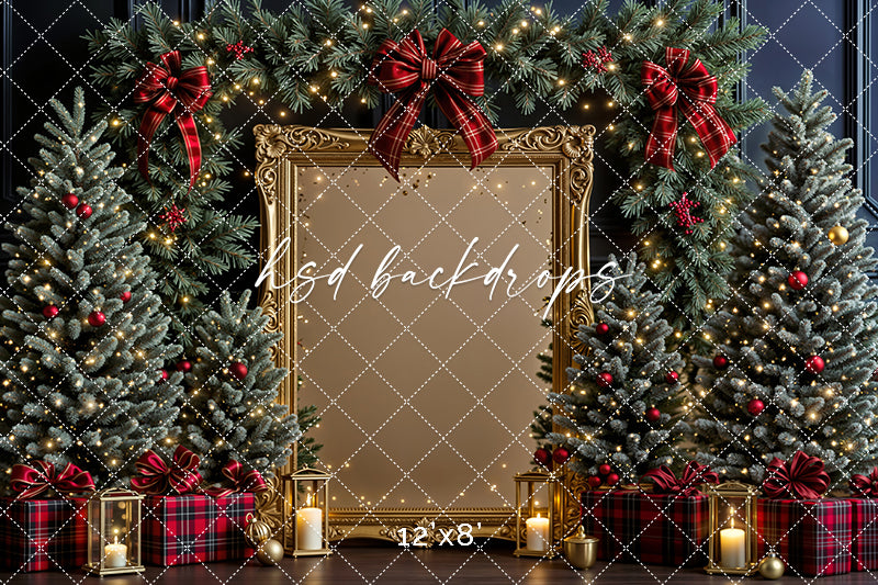 Plaid Tidings Gilded Frame (sweep options)