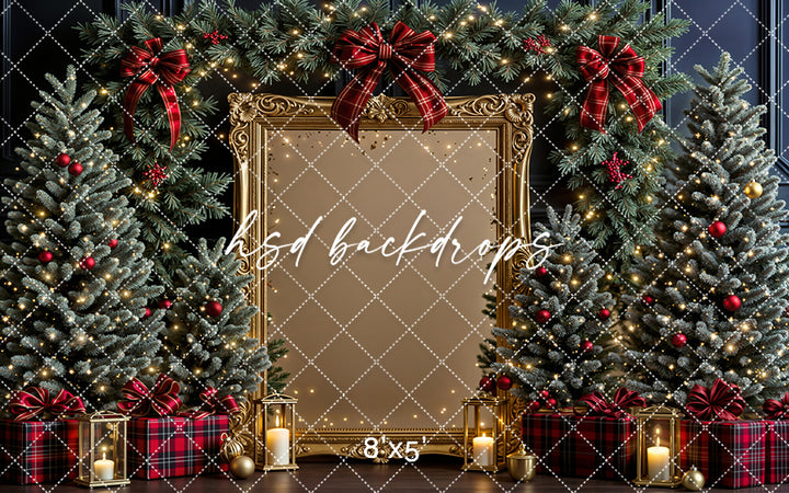 Plaid Tidings Gilded Frame (sweep options)