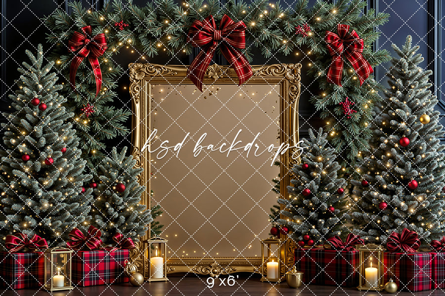Plaid Tidings Gilded Frame (sweep options)