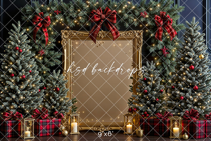 Plaid Tidings Gilded Frame (sweep options)