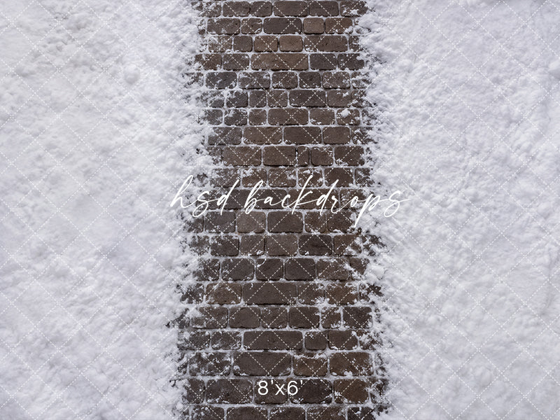 Snowy Cobblestone Path Floor Mat – Christmas Winter Studio Floor | HSD Backdrops