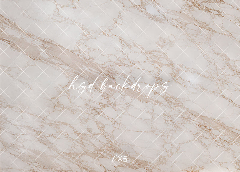 Champagne Marble photography floor backdrop with soft ivory marble texture, warm champagne veining, beige neutral tones, and elegant studio floor styling for portraits, branding, cake smash, and product photography.