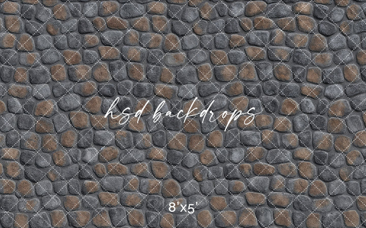 Rustic Cobblestone Floor – Neutral Stone Photography Background